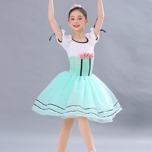 H2701 Children Ballet Dance Dress Girls Performance Show Pancake Tutu Dresses Costumes Teenager Professional Competition Wear