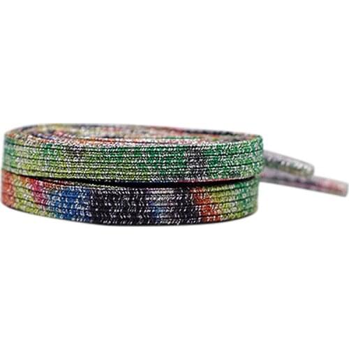 Coolstring 6MM Elasticity Lace Splash Ink High Quality Elastic Poly Rubberr Inner Ropes Work Boots Long Length Cordon Rastaclat