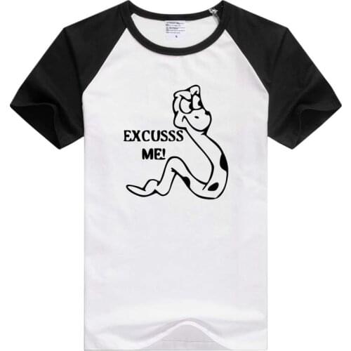 Snake Excusss Me short sleeve casual Men/Women T-shirt Comfortable Tshirt Cool Print Tops GA327