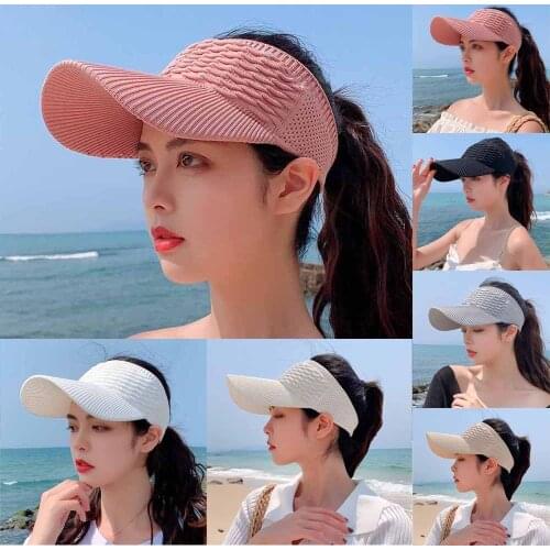 2021 Hot Sale Fashion Summer Outdoor Hats Women Sun Visor Hat Sports Tennis Golf Headband Cap Ladies