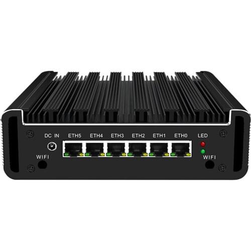 Pfsense Fanless Mini PC Intel 10th Gen i7-10510U Quad Core CPU Firewall VPN Soft Router 6 LAN Industrial Thin Client Computer