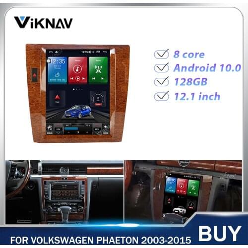 12.1 Inch Android Vertical Screen Car Radio GPS Navigation Heat Unit for Volkswagen Phaeton 2003-2015 Multimedia Player Stereo