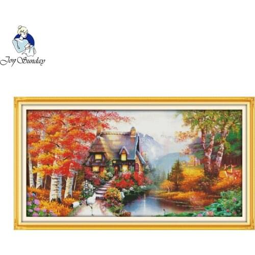 House of Dreams Cross-stitching DIY Handmade Needlework Printed On Canvas Sets For Embroidery Kits Home Decoration Accessories
