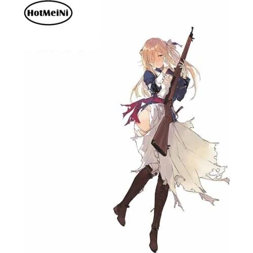 HotMeiNi 13cm x 6.9cm For Anime Girls Creative Car Stickers Personality Decal Waterproof Car Door Protector Surfboard Decor