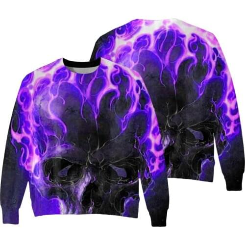 2021 New skull Hoodie 3d Sweatshirt Men And Women Hooded Loose Autumn And Winter Coat Street Clothing Jacket Hoodies