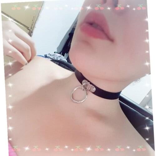 Sexy Punk Rock Gothic Chokers Necklace PU Leather Bondage Cosplay Goth Collar For Women Jewelry Statement Gift