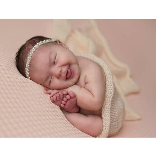 Pearls beading newborn baby photographing headbands princess girl party hairbands Kids hair accessories photo pros[dejorchicoco]