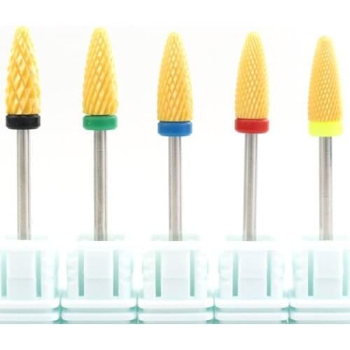 APRITH 1pc Milling Cutter Ceramic Nail Drill Bit For Pedicure Manicure Electric Nail Files Drill Remover Gel Polish Nails Tools