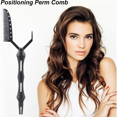 Professional Positioning Perm Comb Curling Carbon Wide-tooth Harrow Salon Home Hair Curler Waver Hair Perm Waver Styling Wand