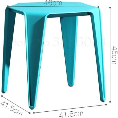 Nordic Style Simple Small Coffee Table Color Plastic Side Table Square Small Table Creative Dining Stool Leisure Outdoor