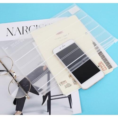 PVC A4 A5 Clear Transparent Plastic Waterproof Stationery Case Zipper Bag Pouch P9YA