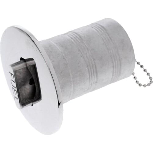 Heavy Duty Marine Boat Gas Fuel Deck Fill Filler with O Ring Keyless Lift Cap Stainless Steel 50mm