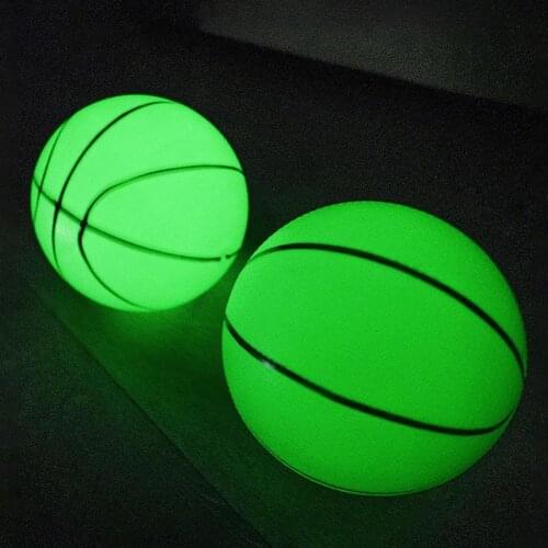 Light Up Basketball High Elasticity Battery-free PVC High Bright Holographic Basketball Luminous Toys for Kids
