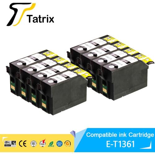 Tatrix 8PCS T1361 Compatible Ink Cartridge For Epson Workforce K101 K201 K301 inkjet printer
