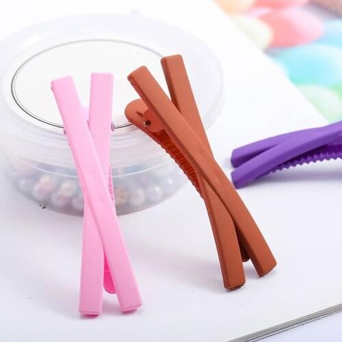 New Hair Pins Korean Style Macaron Cross Hair Clip Candy Color Matte Hair Clips Cute Bangs Styling Hair Accessories Hairclips
