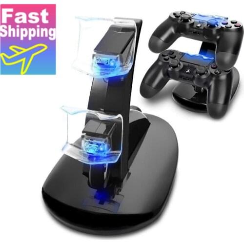 Controller Charger Dock LED Dual USB PS4 Charging Stand Station Cradle for Playstation 4 PS4 / PS4 Pro /PS4 Slim Controller