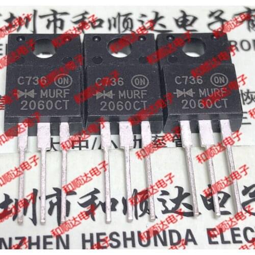 10pcs/lot MURF2060CT New Spot TO-220F 600V 20A