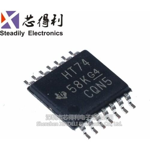 10pcs/lot Original Sn74hct74pwr Ht74 TSSOP-14 Dual-Way Class D Rising Edge Trigger