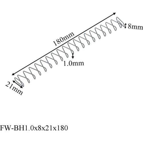 1x8x21x180 Steel Magazines Base Pad Spring Extension Spring for Glock Tactical Hunting Accessories