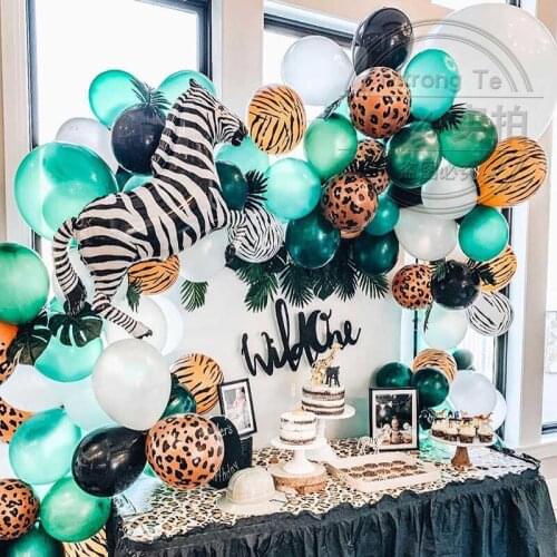 50pcs Jungle Party Balloons Decoration Kit Baby Shower Animal Balloons Arch Kids Birthday Balloon Zoo Themed Party