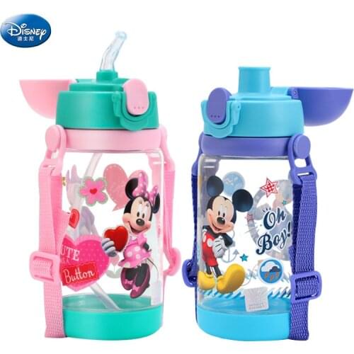 520 ml Disney Minnie Mickey Mouse feeding cup cars bottle with Straw Bottle cup