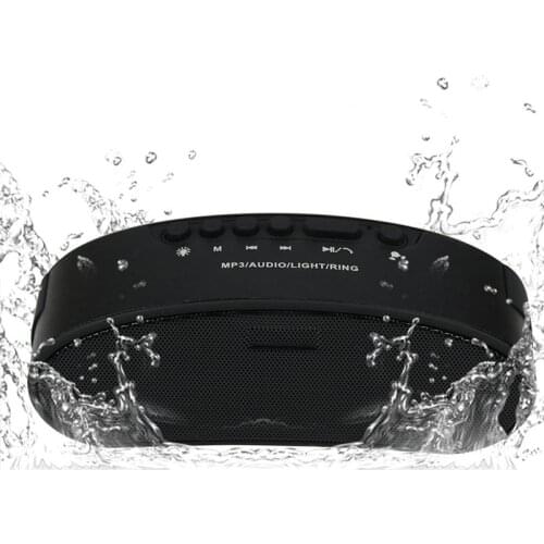 Bluetooth Speaker Portable with FM Radio LED Light Wireless waterproof Type Audio Player Suitable Cycling Outdoor Broadcasting