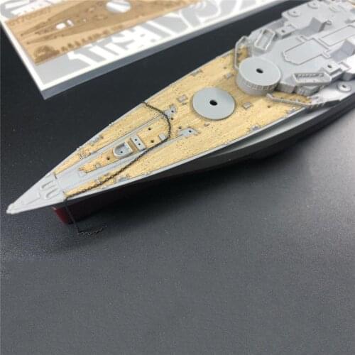 DIY Wooden Deck with Anchor Chain for 1/700 Trumpeter 05772 USS West Virginia BB-48 1945 Battleship Model Upgrade Parts