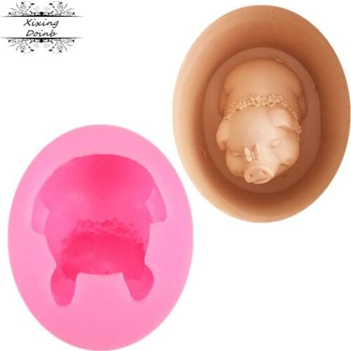 DIY silicone mold 3D pig shape cake decoration mold fudge Chocolate Mold Kitchen Baking accessories