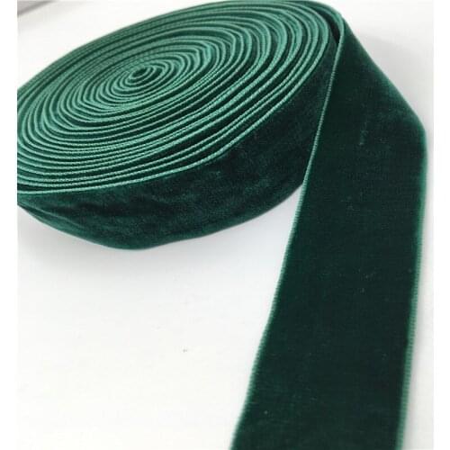 25mm Double Face Nylon Green Velvet Ribbon Wedding Party Decoration Handmade Gift Wrapping Hair Bowknot DIY Christmas 1/3/5Yard