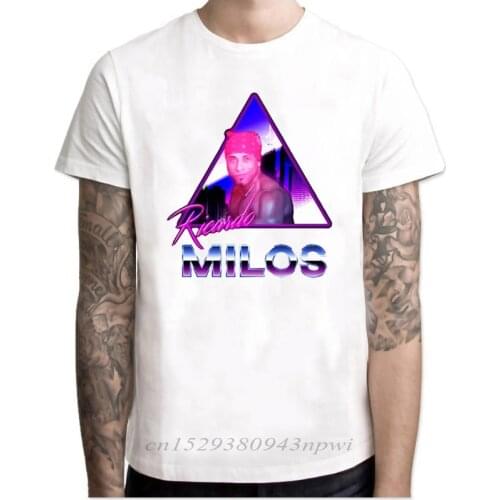 Ricardo Milos Aesthetic T Shirt Mens Vaporwave Cotton Cool Vintage Hip Hop O-Neck T-shirt Harajuku Streetwear Camisetas Hombre