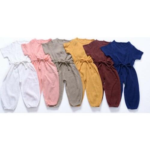 New 6Colors Toddler Baby Boys Cotton Solid Bodysuit Jumpsuit Outfits Summer Clothes Tops