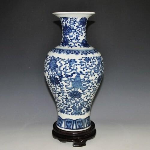 Classic chinese blue and white porcelain ceramic vases