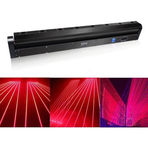 DJ Moving Head Stage Laser Light 8 Eyes DMX512 Professional Effect Lighting Club Disco Strong Beam Projector