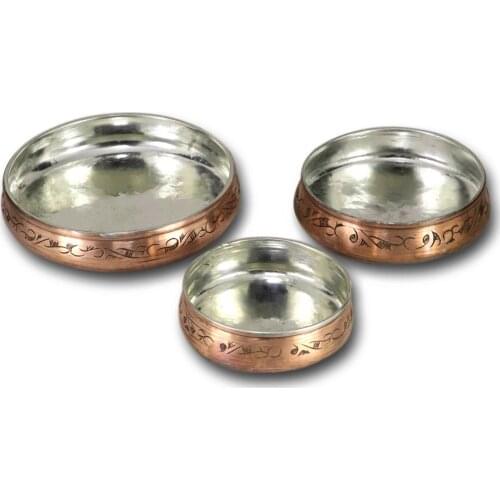 Copper Engraved Snack Bowl Authentic Elegant Stylish Design Ottoman Style Home Product Hand Made Special Fashion