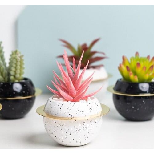 Mini Colorful Succulents Potted Garden Home Office Decoration Flower Pot Desktop Decoration Imitation Plants Simulation Jewelry