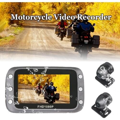Motorcycle Video Recorder Camera DVR Dash Cam WiFi GPS Dual 1080P Full HD 128G Front Rear View Waterproof Night Vision DashCam