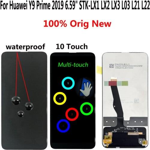 Shyueda Orig New 6.59" For Huawei Honor 9X /Y9 Prime 2019 STK-LX1 LX2 LX3 L03 L21 L22 LCD Display Touch Screen Digitizer