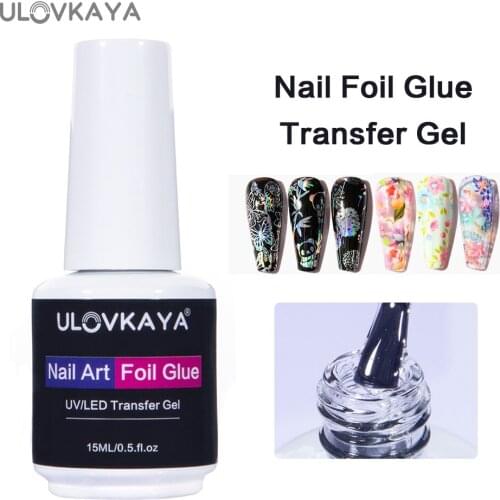 ULOVKAYA 15ml Nail Transfer Gel Star Starry Sky Nail Foil Adhesive Glue Sticker Transfer Glue Gel Polish Soak Off Nail Lacquer