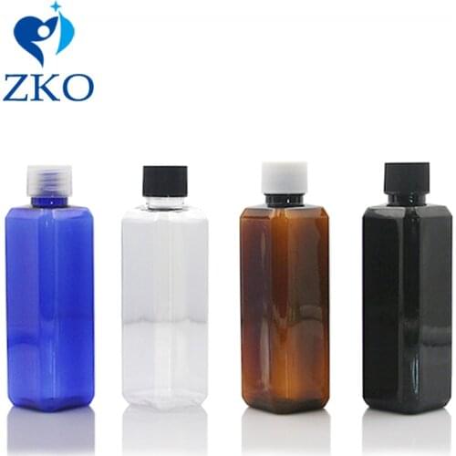 1 pcs Free Shipping 100ml empty plastic square shape bottle with screw cap For Cosmetic Bottle spray bottle refillable bottle