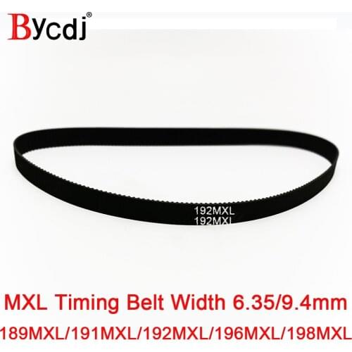 MXL Timing belt B236 B239 B240 B245B248 Teeth Width 6.4/9.4mm 2.032mm Pitch Synchronous belt 189MXL 191MXL 192MXL 196MXL 198MXL