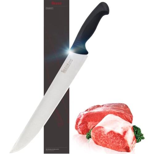 Sedge Carving Slicing Knife - SP Series - German High Carbon stainless steel Kitchen Knife - Ergonomic Black Handle - 12