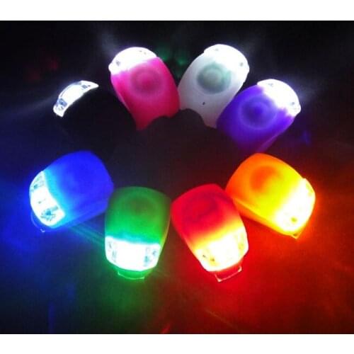 Bicycle Front Light Silicone LED Head Front Rear Wheel Bike Light Waterproof Cycling With Battery Bicycle Accessories Bike Lamp