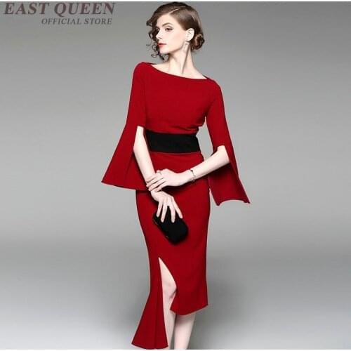 Womens business suits 2018 ladies business dress clothes tunic bodycon elegant dress for office DD329 C