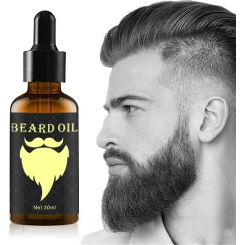1 Pc 100% Natural Accelerate Facial Hair Grow Beard Essential Oil Men Beard Grooming Products Repair Damag 30ml TSLM1