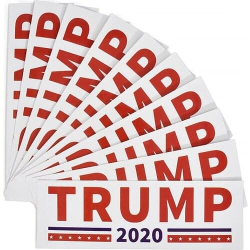 10pcs Self Adhesive Decal Accessories Car Bumper Stickers With Lettering Donald Trump President Campaign Window Film Sticker