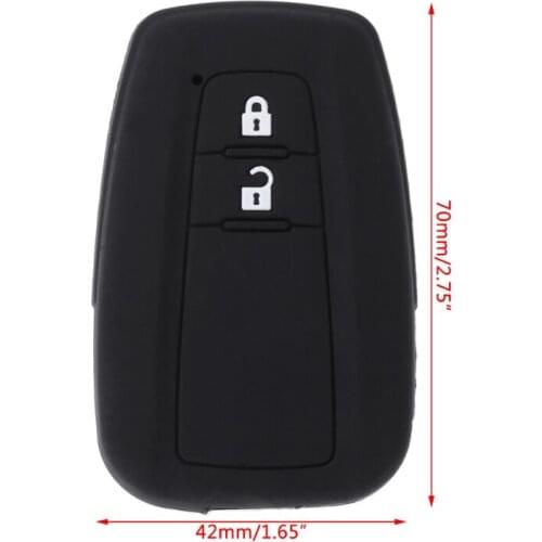2 Buttons Silicone Car Key Fob Case Cover Holder for toyota CHR C-HR 2017