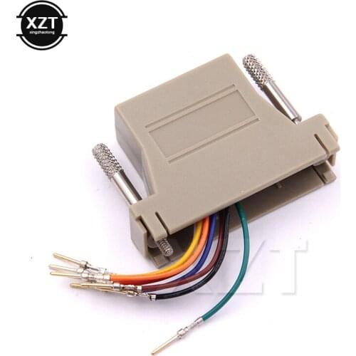 20Pcs/ot Hot RS232 DB25 Male Adapter Modem Adapter DB25 to RJ45 Adapter For Compatible Converter Adapter DB25M to RJ45 Adpater