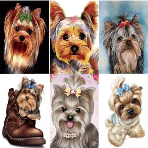 Hot Sale Dog 5D DIY Diamond Painting Full Square Round Diamond Embroidery Mosaic Animal Home Decor