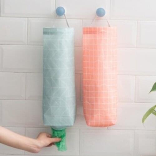 Grocery Bag Holder Wall Mount Storage Dispenser Plastic Kitchen Organizer Garbage Bag Storage Bag