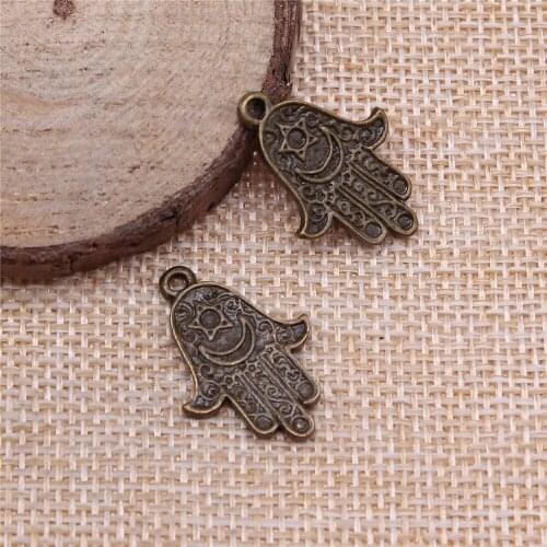 Free shipping 27pcs 24x17mm antique bronze palm charms diy retro jewelry fit Earring keychain hair card pendant accessories